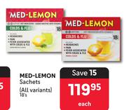 Med-Lemon Sachets(All Variants)-18's Each