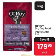 OL'Roy Dry Dog Food (All Variants)-8Kg Each