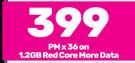 Samsung Galaxy A54 5G Smartphone-On 1.2GB Red Core More Data