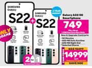 2 x Samsung Galaxy A22 5G Smartphone-On 1.2GB Red Core More Data