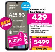 Samsung Galaxy A25 5G Smartphone-On 1.2GB Red Core More Data