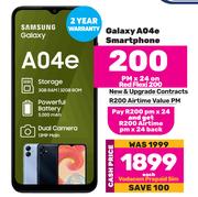 Samsung Galaxy A04e Smartphone-On Red Flexi 200