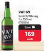 Vat 69 Scotch Whisky-750ml Each