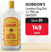 Gordon's London Dry Gin -750ml Each