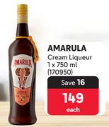 Amarula Cream Liqueur -750ml Each
