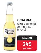 Corona Extra Beer NRB's-24 x 355ml Per Case