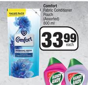 Comfort Fabric Conditioner Pouch Assorted-800ml Each