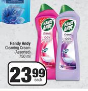 Handy Andy Cleaning Cream Assorted-750ml Each