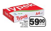 Typek White Office A4 Paper 500 Sheets-Per Pack