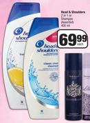 Head & Shoulders 2 In 1 Or Shampoo Assorted-400ml Each