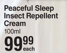 Peaceful Sleep Insect Repellent Cream-100ml Each