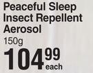Peaceful Sleep Insect Repellent Aerosol-150g Each