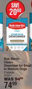 Bob Martin Clear Plus Dewormer For Small To Medium Dogs 2 Tablets