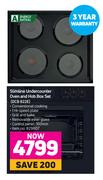 Defy Slimline Undercounter Oven & Hob Box Set DCB 822E