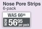 T-Zone Charcoal & Bamboo Nose Pore Strips-6 Pack Per Pack