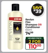 Revlon Flex Shampoo Or Conditioner-For 2 x 650ml