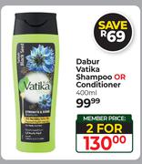 Dabur Vatika Shampoo Or Conditioner-For 2 x 400ml