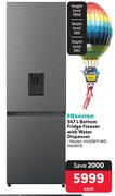 Hisense 347L Bottom Fridge Freezer With Water Dispenser H450BIT-WD