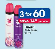 Playgirl Body Spray-3 x 90ml