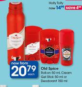 Old Spice Roll On-50ml,Cream Gel Stick-50ml Or Deodorant-150ml Each