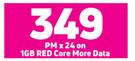 2 x Oppo A16 4G Smartphone-On 1GB Red Core More Data + On Promo 65