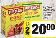 Top Class Original, Chilli Or Savoury Spice Mix 200g- For Any 2