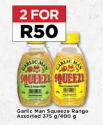 Garlic Man Squeeze Range Assorted-For 2 x 375g/400g