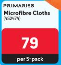 Primaries Microfibre Cloths-Per 5 Pack