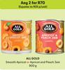 All Gold Smooth Apricot  Or Apricot And Peach Jam-For Any 2 x 900g