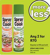 Spray And Cook (All Variants)-For Any 2 x 300ml