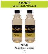 Safari Apple Cider Vinegar-For 2 x 1Ltr