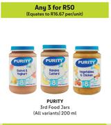 Purity 3rd Food Jars (All Variants)-For Any 3 x 200ml