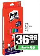 Pritt Crayons Wax-12s Each
