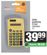 Spar Good Living 8 Digit Calculator-1s Each