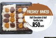 Half Chocolate & Half Vanilla Cake-Each
