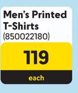 Men's Printed T-Shirts-Each
