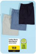 Ladies Basic Knit Shorts-For 2