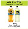 Cappy Burst Fruit Drink-For 2 x 1.5L