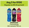 Energade Concentrate-For 3 x 750ml