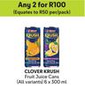Clover Krush Fruit Juice Cans-For 2 x 6 x 300ml
