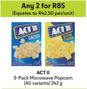 ACT II 3 Pack Microwave Popcorn-For 2 x 242g