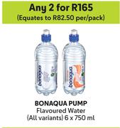 Bonaqua Pump Flavoured Water-For 2 x 6 x 750ml
