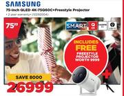 Samsung 75" QLED 4K 75Q60C + Freestyle Projector