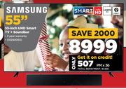 Samsung 55" UHD Smart TV + Soundbar