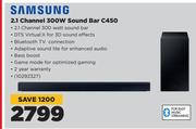 Samsung 2.1 Channel 300W Sound Bar C450