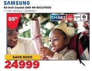 Samsung 85" Crystal UHD 4K 85CU7000