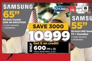 Samsung 65" Crystal UHD 4K-65CU7000