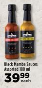 Black Mamba Sauces Assorted-180ml Each