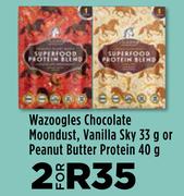 Wazoogles Chocolate Moodust, Vanilla Sky 33g Or Peanut Butter Protein 40g-For 2