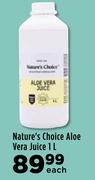 Nature's Choice Aloe Vera Juice-1L Each
